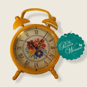 The Pioneer Woman Yellow Table Clock